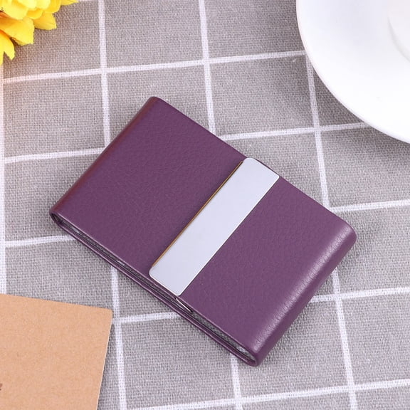 UPKOCH Business Credit Card Holder Vertical Section Business Card Case PU 1Set