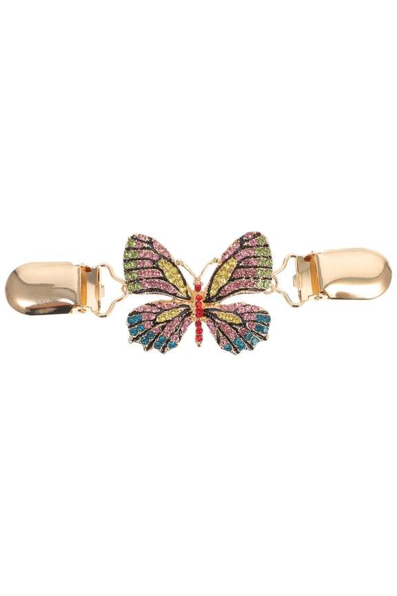 Golden Butterflies Sweater Clip Alloy Shawl Clasp for Clothing Accessories