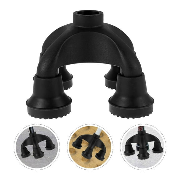 UPKOCH Cane Tip Absorption Non-Slip Cane Feet Black 1Pack