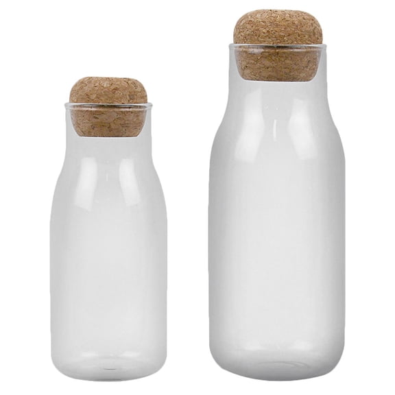 UPKOCH Coffee Glass Storage Jars with Acacia Wood Lid for Food Storage Sealed Canisters 2 Pieces