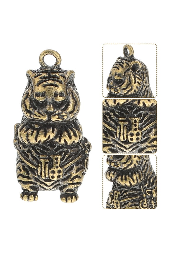 Copper Charm Pendant Key Chain Pendant Golden 1Set for Everyday Use