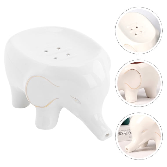 UPKOCH Funny Soap Box Elephant Shape Ceramic 1Set