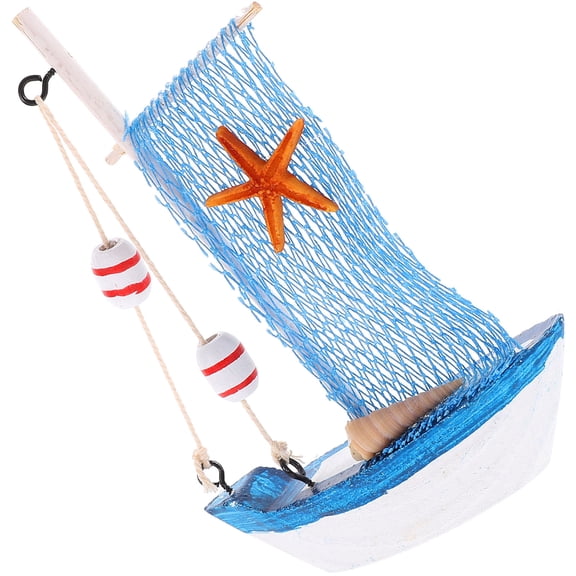 UPKOCH Creative Sailboat Model Nautical Table Decor Sailing Ship Statue 1Pcs