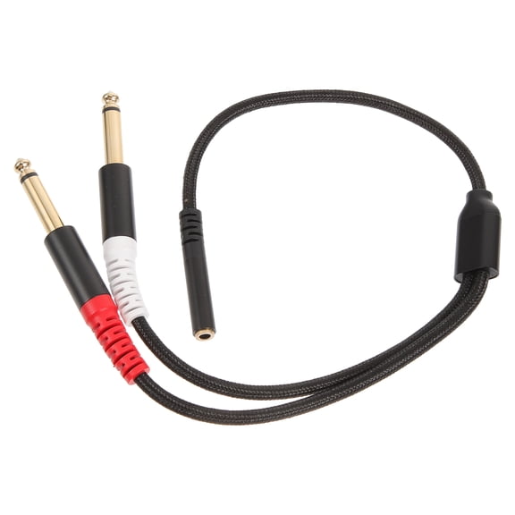 UPKOCH Dual Plug Adapter For Audio Devices Black 1Set