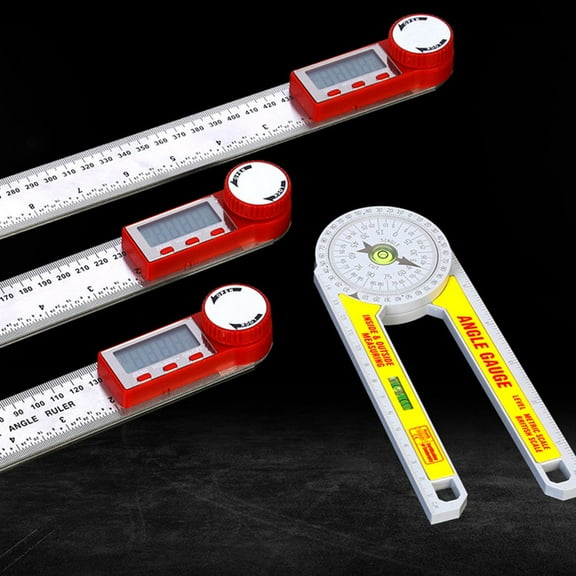 UPKOCH 1Pc Yellow Angle Protractor for Woodworking and Home Construction Use