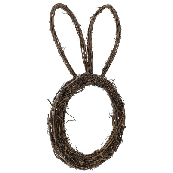 UPKOCH Easter Wreath Decor Rattan Bunny Shape For Garden Decor 1Pcs