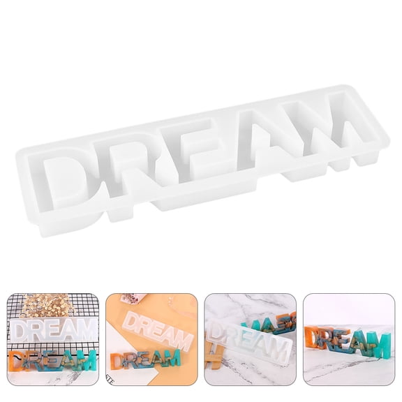 UPKOCH DIY Letter Silicone Mold White Silicone 1Pcs