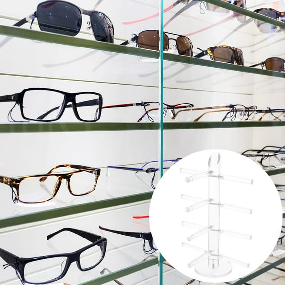 UPKOCH Eyeglasses Display Racks Acrylic Material for Home Use 1Pcs 10.2X6.3Inch
