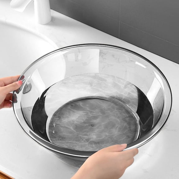 UPKOCH Durable Clear Plastic Wash Basin for Multi Purpose Home Washing Tasks