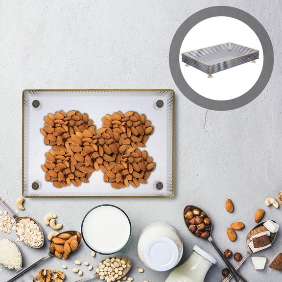 UPKOCH Fruit Trays for Serving with Gold Trim for Dinner with Guests 1Pcs