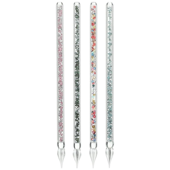 UPKOCH Glass Dip Pen Set with Assorted Colors for Daily Use Safe Crystal Smooth Writing Experience 4pcs
