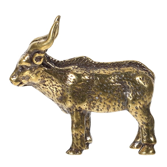 UPKOCH Golden Brass Antelope Figurine Tabletop Animal Decor Goat Craft for Home Office 5.5 Inches