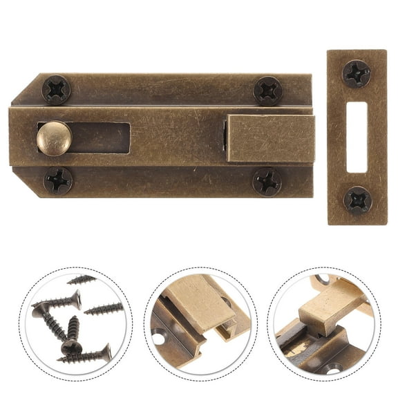 UPKOCH Golden Door Bolt Lock For Sliding Door Brass 1Pcs
