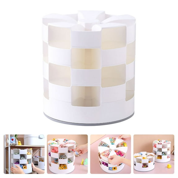 UPKOCH Hair Accessory Organiser Multi-grids Classification Storage White 1Pack