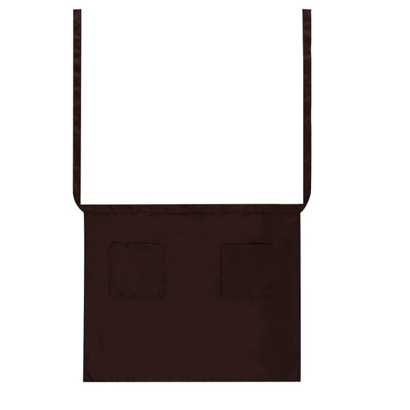 UPKOCH Waterproof Coffee Short Apron with Pockets Adjustable Waist Tie for Cooking and Serving