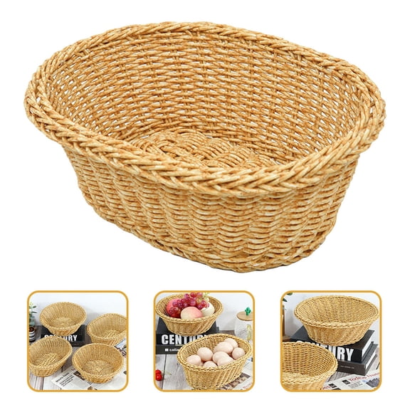 UPKOCH Hand Woven Storage Baskets For Women Light Yellow 1Pack