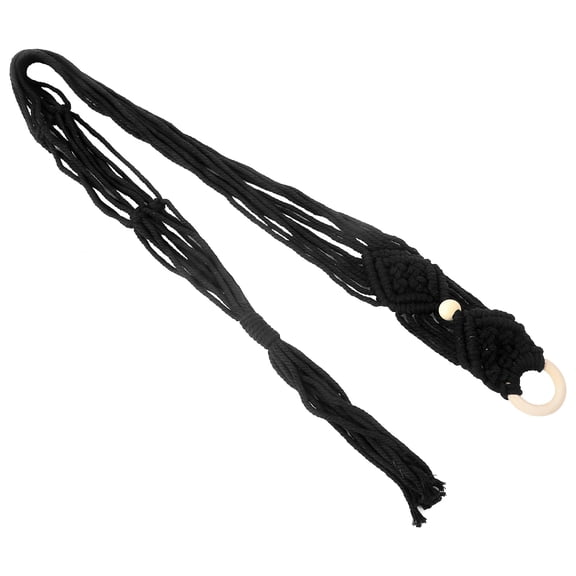 UPKOCH Handwoven Instrument Hanger Black Rustic Wall Hanging for Musicians 1Set