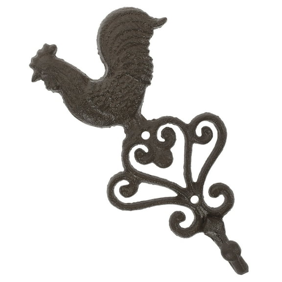 UPKOCH Hanging Hooks Iron Rooster Shaped Dark Brown for Families 1Pcs