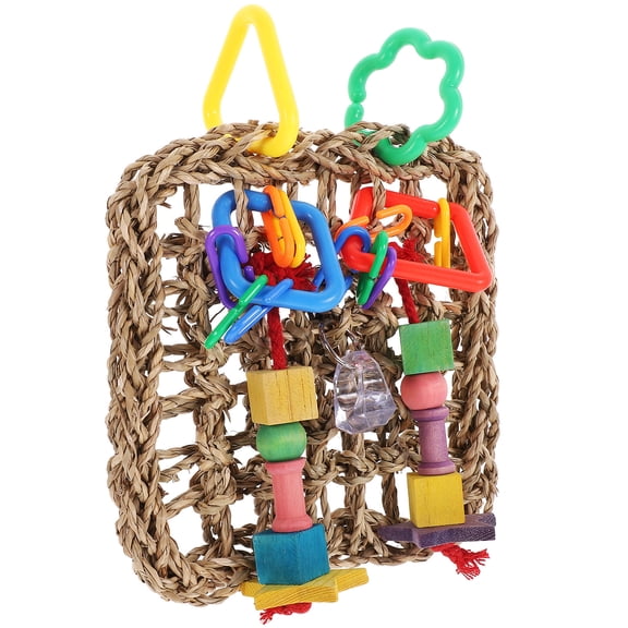 UPKOCH Hanging Parrot Chewing Molar For Cockatiels Parakeets Bird Cage Accessory For Chewing Climbing Fun