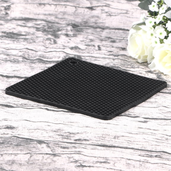 UPKOCH Heat Insulator Pad Heat Resistant Table Mats Black with Thermal Insulation 1Set