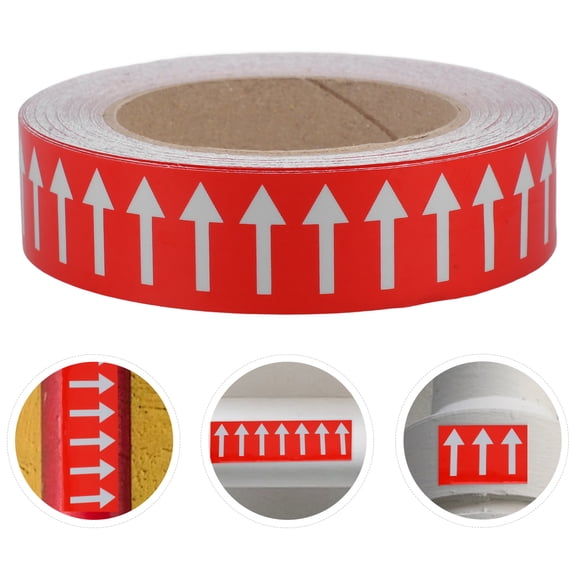 UPKOCH Industrial Pipes Direction Indicator Sticker 1 Roll with Self Adhesive Backing for Marking Arrows