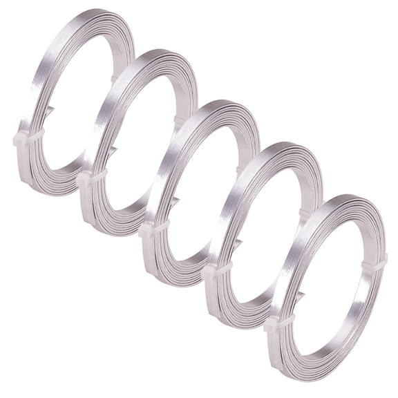 UPKOCH Jewellery Making Supplies 5 Rolls Aluminium Flat Wire Diy Kit for Craft Projects 0.2x78.7in
