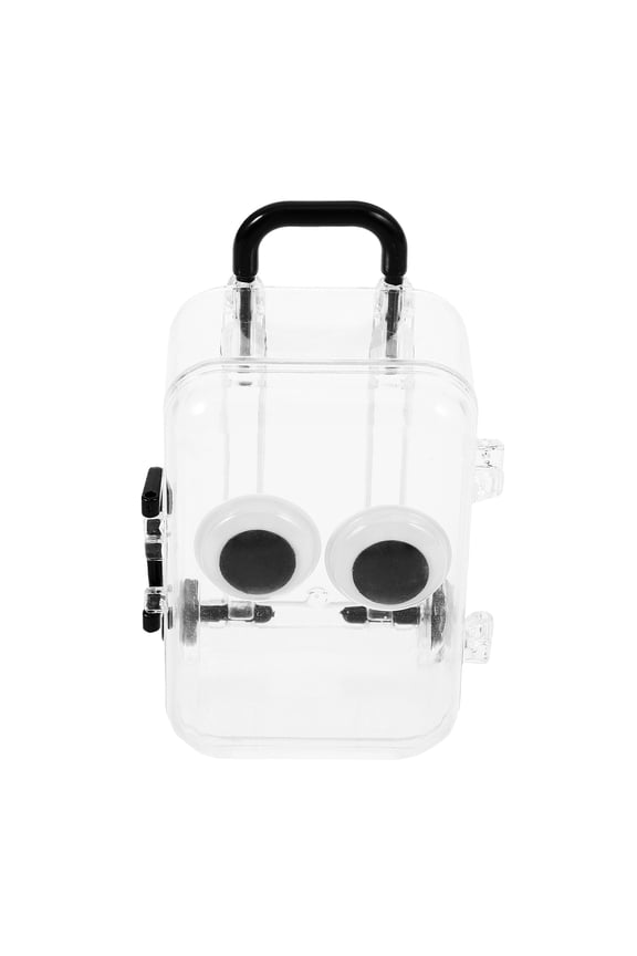 Portable Clear Plastic Jewelry Case with Movable Suitcase Design and Durable Material