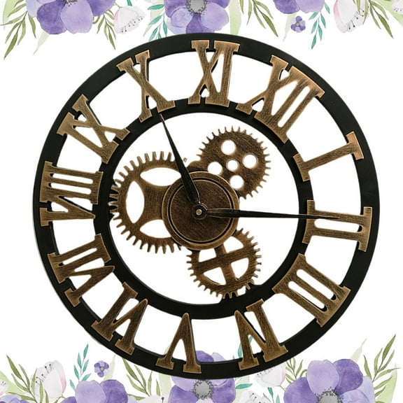 UPKOCH Mechanical Gear Clock with Glass Metal Silent Operation Adults 1Pack