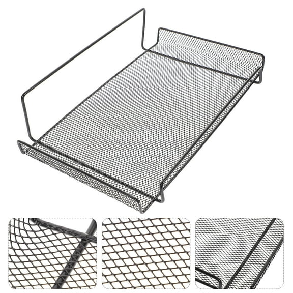 UPKOCH Metal Wall Shelf Wifi Shelf Stand, Plug Board Storage and Cable Organizer for Bedroom and Living Room, Black Wifi Router Stand, No Drilling Needed, Portable Rack