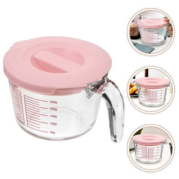 UPKOCH Measuring Cup Clear Cups with Lids Wide-mouth Multi 1Pack