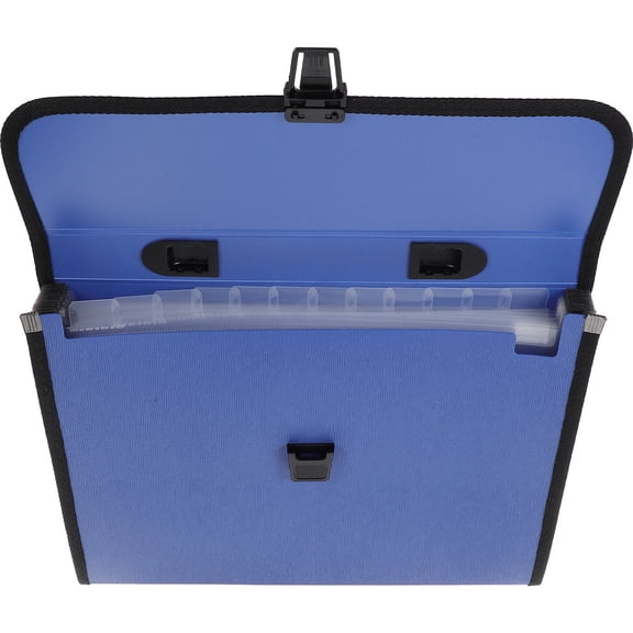 UPKOCH Multi Pocket Folders Office Folders Organizer Blue PP for Magazine and A4 Paper 1Pack