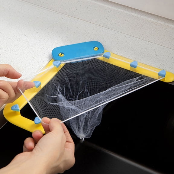 UPKOCH Multifunctional Drain Rack Sink Strainer Rack Plastic Yellow 1 Set