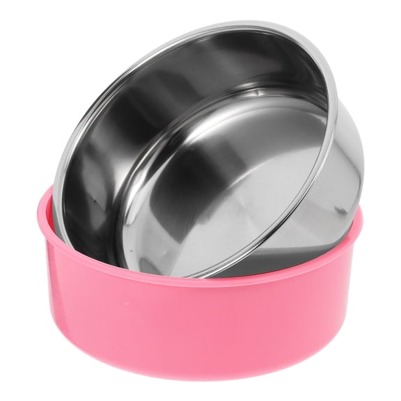 UPKOCH Pink 1Pack 15.5x6in Hanging Pet Food Bowl for Cat and Dog Home Use Easy to