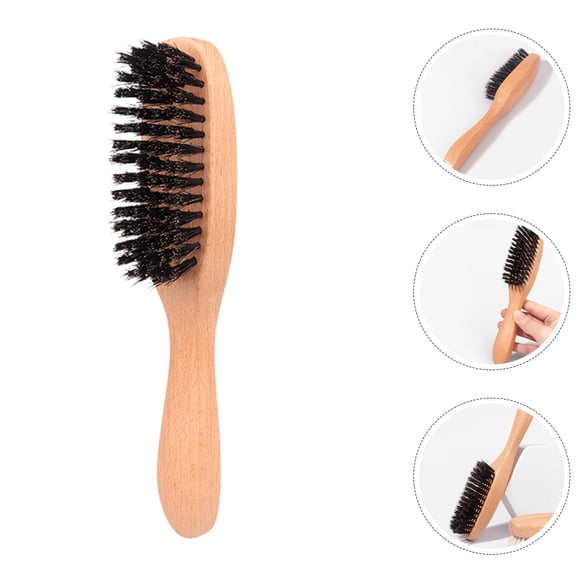 UPKOCH Portable Beard Brush for Men with Wooden Handle and Bristles