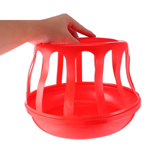 UPKOCH Professional Design Chicken Feed Bucket with Red for Chickens 1Pcs