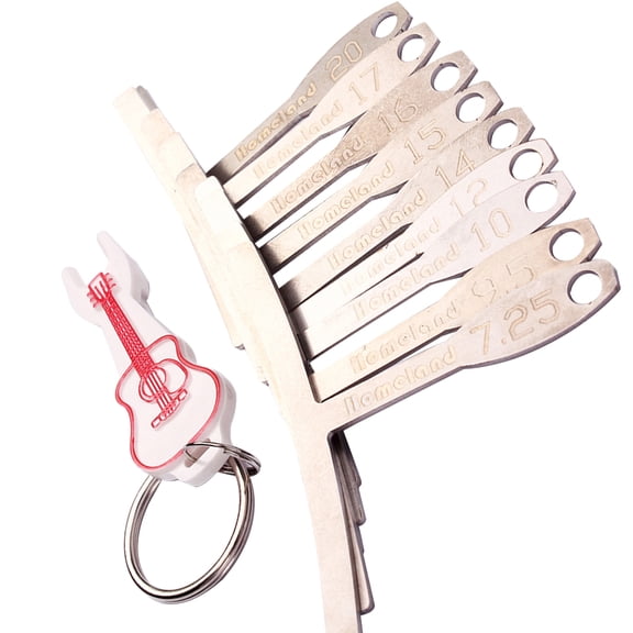 UPKOCH Radius Gauge Set Metal Guitar Radius Ruler for Musicians and Luthiers in Guitar Maintenance