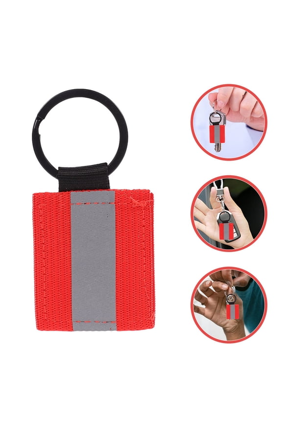 Safety Keychain For Women Reflective Keyring Nylon Red Backpack Sleek Design 8pcs