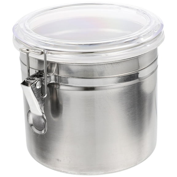 UPKOCH Reusable Coffee Bean Canister Storage Jar Stainless Steel Dust Protection 1Pcs