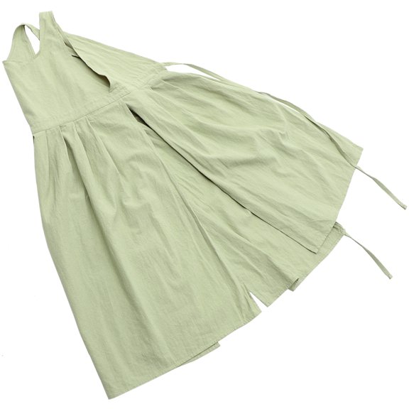 UPKOCH Reusable Cooking Apron Kitchen Apron Green Cotton 1Set Protective