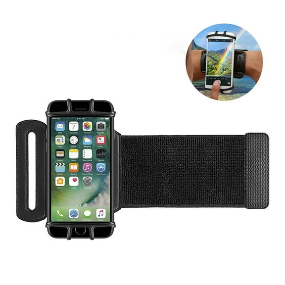 UPKOCH Wrist Phone Holder for Exercise Phone Wristband Polyester Black 1Pcs
