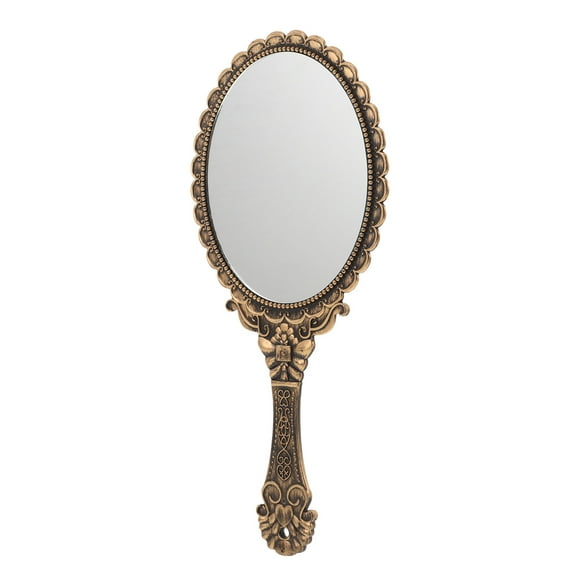 UPKOCH Seashell Mirror Hand Held Vintage Cosmetic Mirror for Women Travel 1Set