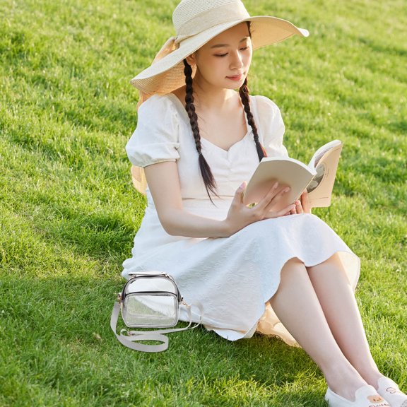 UPKOCH See Through Shoulder Bag Clear Crossbody Bag With Adjustable Strap For Women Fashionable Design 1Pcs