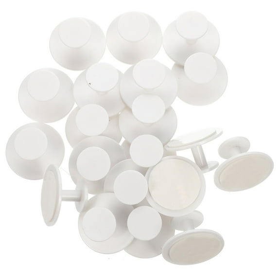 UPKOCH Self Adhesive Cabinet Handles 2pcs White Pull Knobs Easy Installation No Drilling for Kitchen