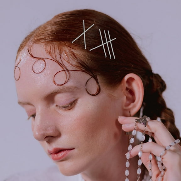 UPKOCH Steel Bobby Pins Set 1Pack Professional Design For Hairstyling Salons Silver