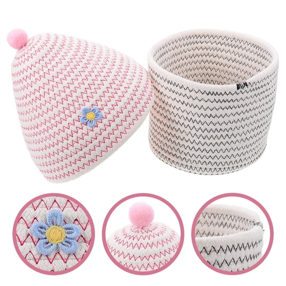 UPKOCH Sundries Storage Container Woven Basket For Women 1Set