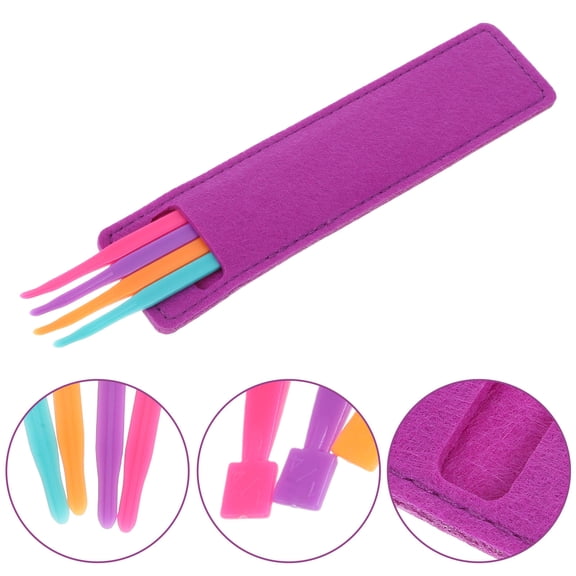 UPKOCH Thang Sewing Tool Set 4Pcs For Beginners And Enthusiasts Multi Felt Plastic Portable Storage Organizer