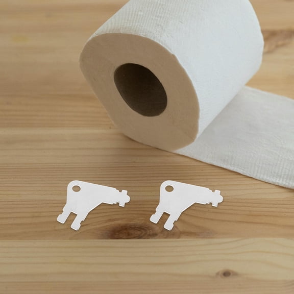 UPKOCH Tissue Key Iron Silver for Toilet Paper Dispensers and Restroom Maintenance