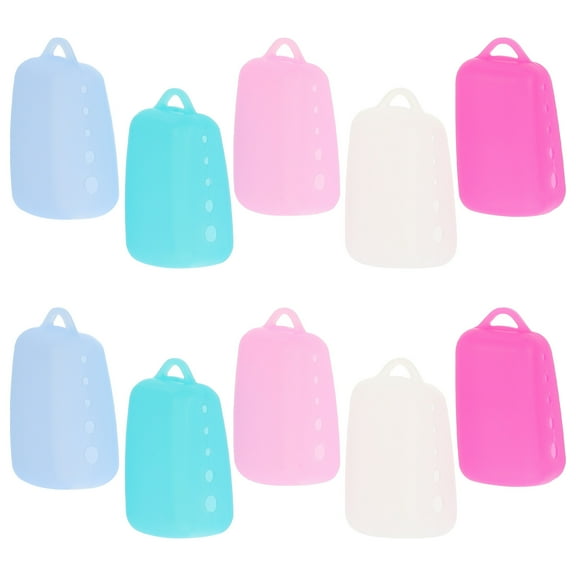UPKOCH Toothbrush Covers Assorted Color 10Pcs 1.8x2.2x4.5in