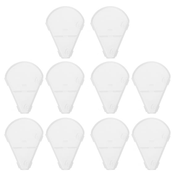 UPKOCH Transparent Fan Shaped Plastic Makeup Brushes Cover 10Pack for and Wear Protection