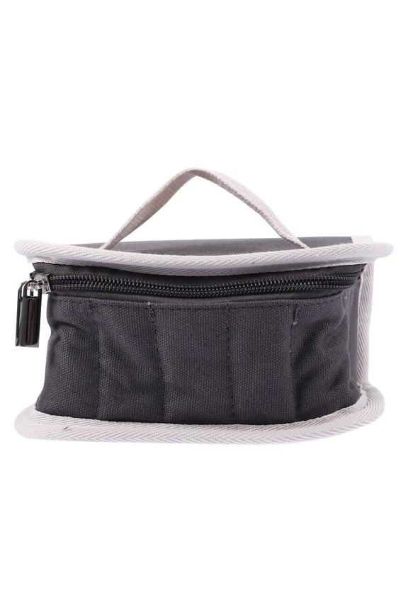 Travel Organiser Essential Oil Bottle Bag Grey Cotton Cloth 1Pack